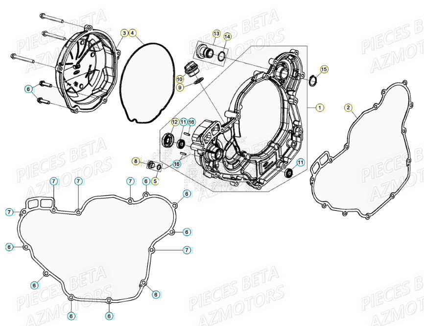 Couvercle Carter Embrayage BETA Pièces Beta RR 4T 430 Enduro - (2021)