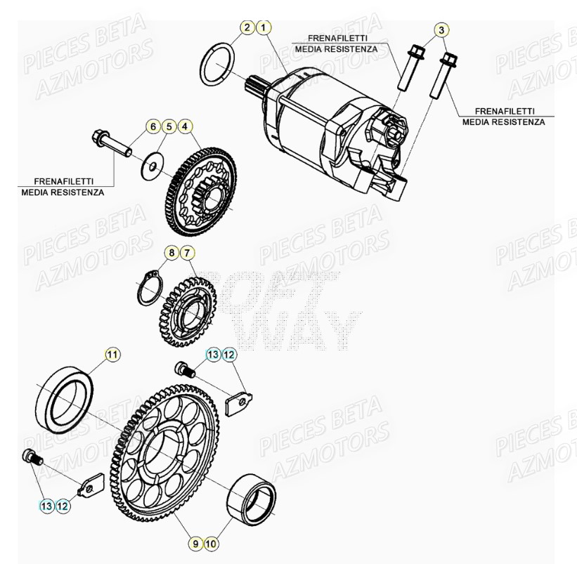 Demarreur BETA Pièces Beta RR 4T 430 Enduro - (2021)