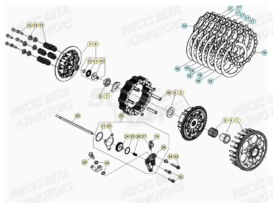 EMBRAYAGE BETA Pièces Beta RR 4T 430 Enduro - (2021)