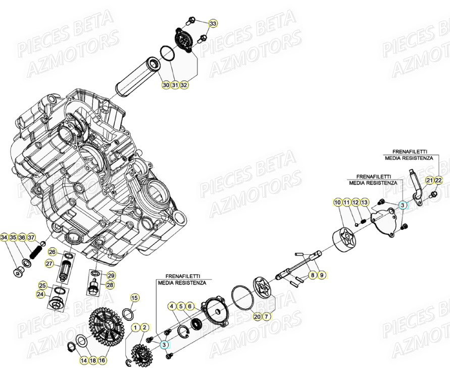 FILTRE A HUILE-POMPE A HUILE pour RR 430 4T 2021