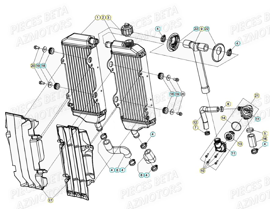 RADIATEUR INSTALLATION DE REFROIDISSEMENT pour RR 430 4T 2021