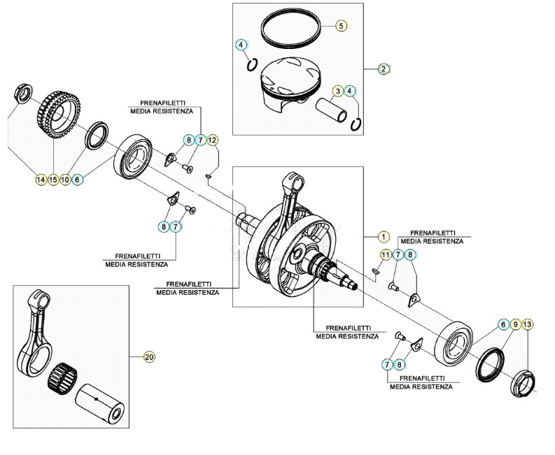 VILEBREQUIN_PISTON_BIELLE BETA Pièces Beta RR 4T 430 Enduro - (2021)