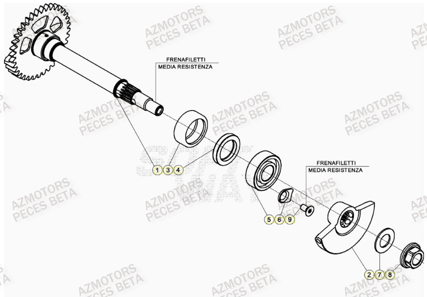 Arbre Equilibrage BETA Pièces Beta RR 4T 430 Enduro - (2022)