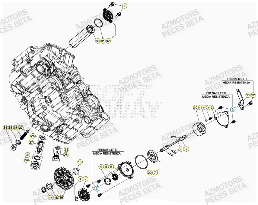 Pompe A Huile BETA Pièces Beta RR 4T 430 Enduro - (2022)