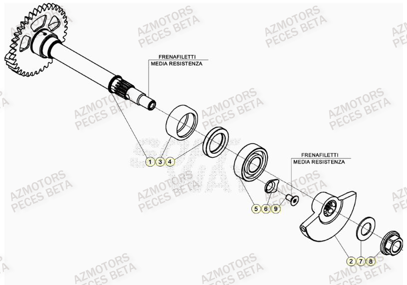 Arbre Equilibrage BETA Pièces Beta RR 4T 430 Enduro - (2023)
