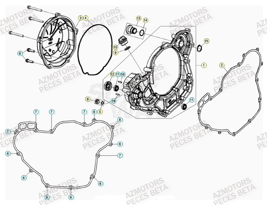 Couvercle Embrayage BETA Pièces Beta RR 4T 430 Enduro - (2023)