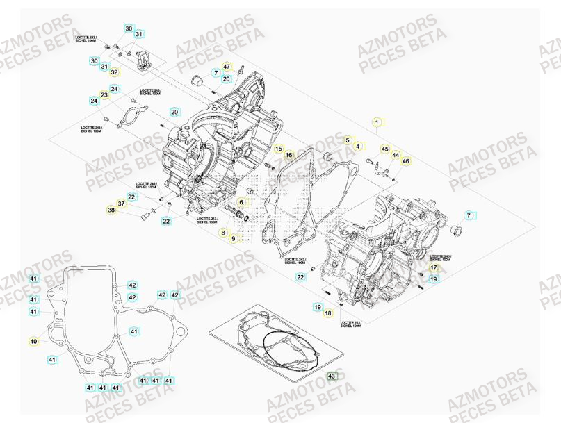 Carter Moteur BETA Pièces BETA RR 4T 430 RACING - (2016)

