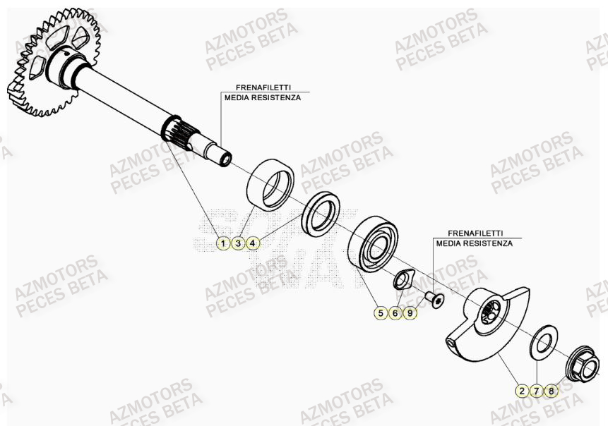 Arbre Equilibrage BETA Pièces BETA RR 4T RACING 430 - (2021)

