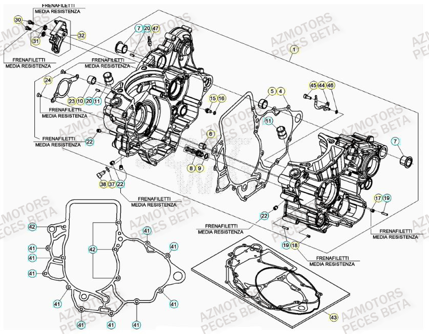 Carter Moteur BETA Pièces BETA RR 4T RACING 430 - (2021)

