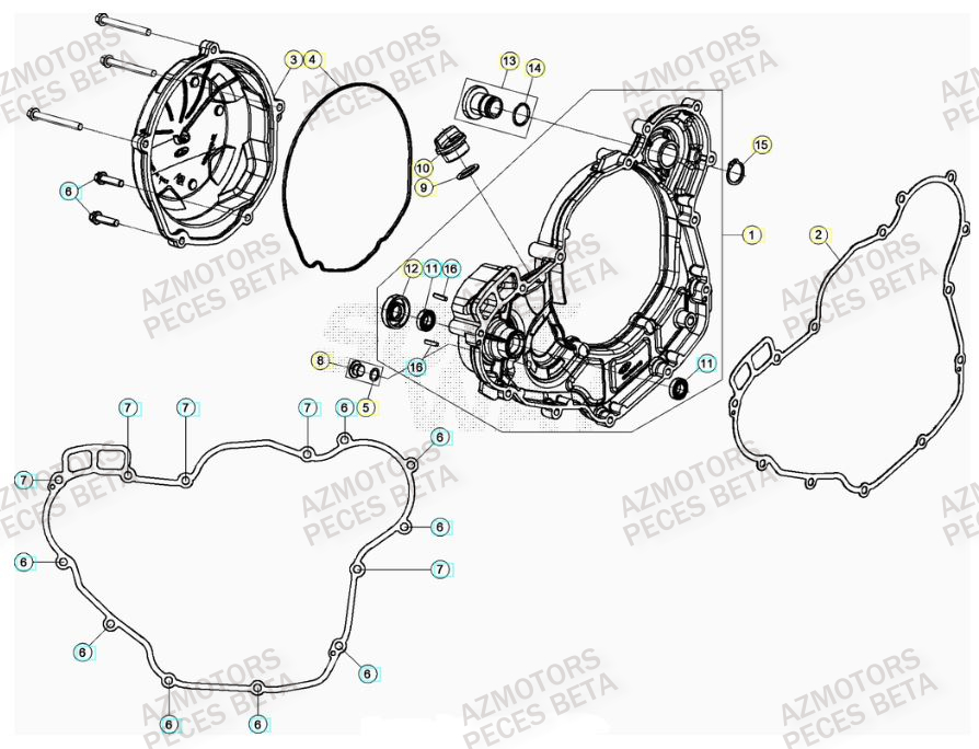 BOUCHON ARBRE COUVERCLE D EMBRAYAGE BETA pour COUVERCLE EMBRAYAGE de RR 430 RACING 21