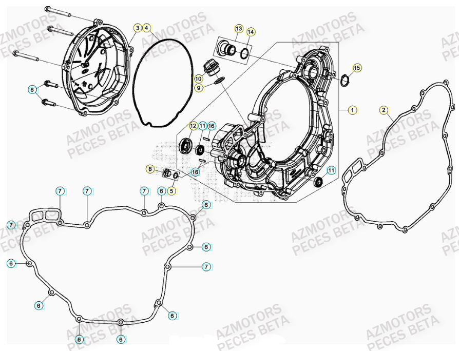 Couvercle Embrayage BETA Pièces BETA RR 4T RACING 430 - (2021)

