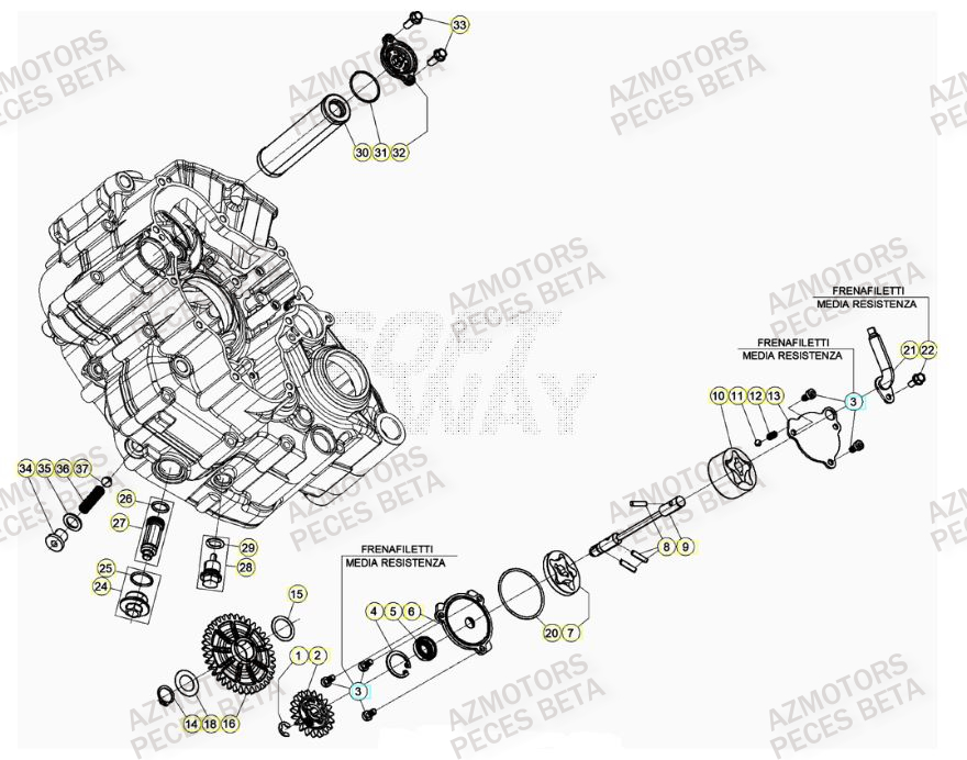 Pompe A Huile BETA Pièces BETA RR 4T RACING 430 - (2021)

