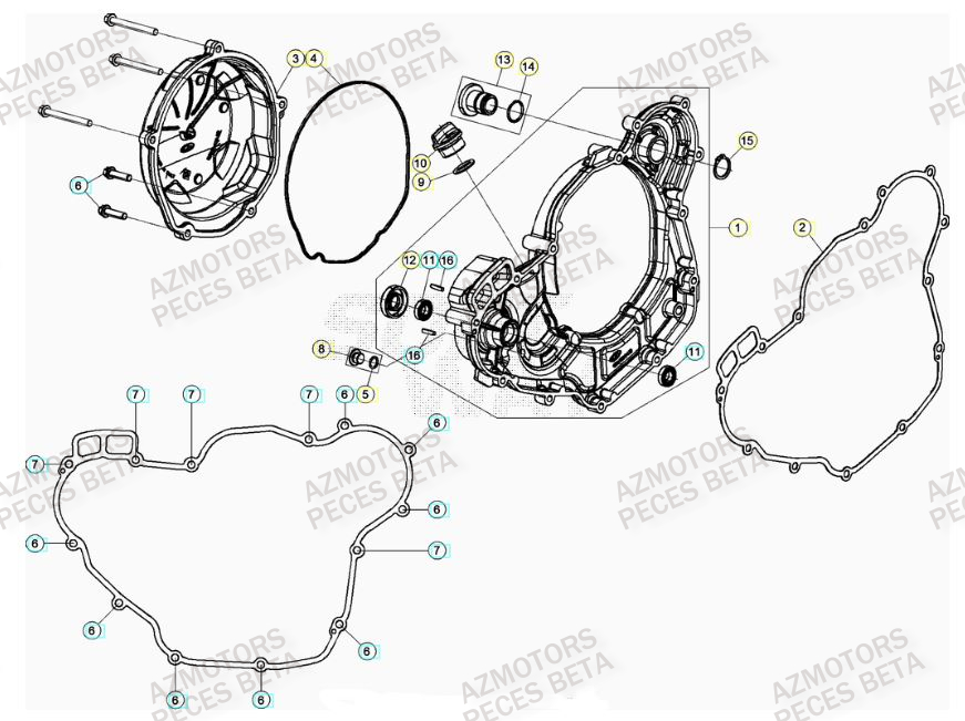 BOUCHON ARBRE COUVERCLE D EMBRAYAGE BETA pour COUVERCLE EMBRAYAGE de RR 430 RACING 22