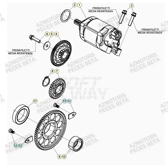 Demarreur BETA Pièces BETA RR 4T RACING 430 - (2022)

