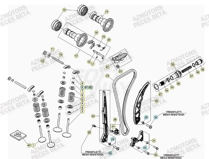 BOUCHON ARBRE COUVERCLE D EMBRAYAGE BETA pour DISTRIBUTION de RR 430 RACING 22