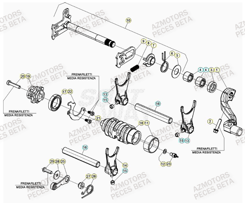 Selecteur De Vitesses BETA Pièces BETA RR 4T RACING 430 - (2022)

