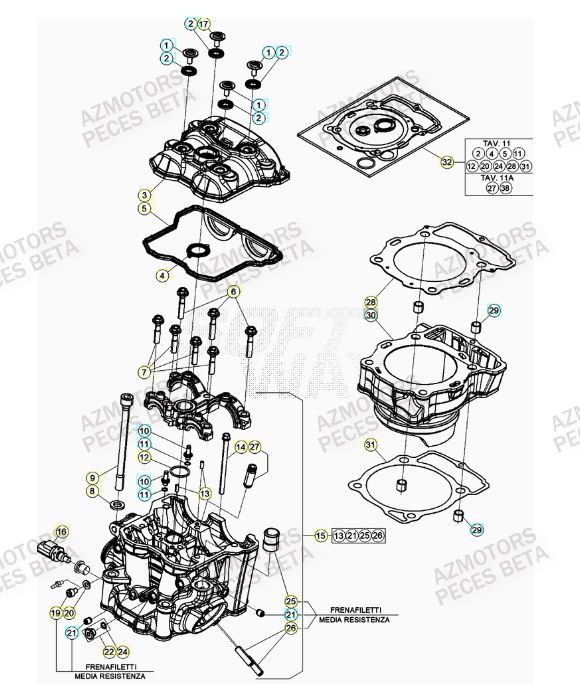 BOUCHON ARBRE COUVERCLE D EMBRAYAGE BETA pour CYLINDRE de RR 430 RACING 23
