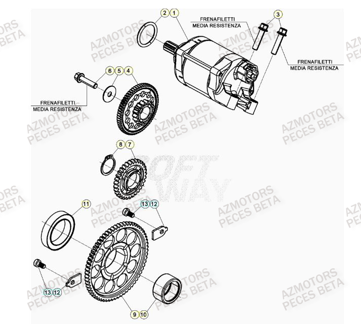 Demarreur BETA Pièces BETA RR 4T RACING 430 - (2023)

