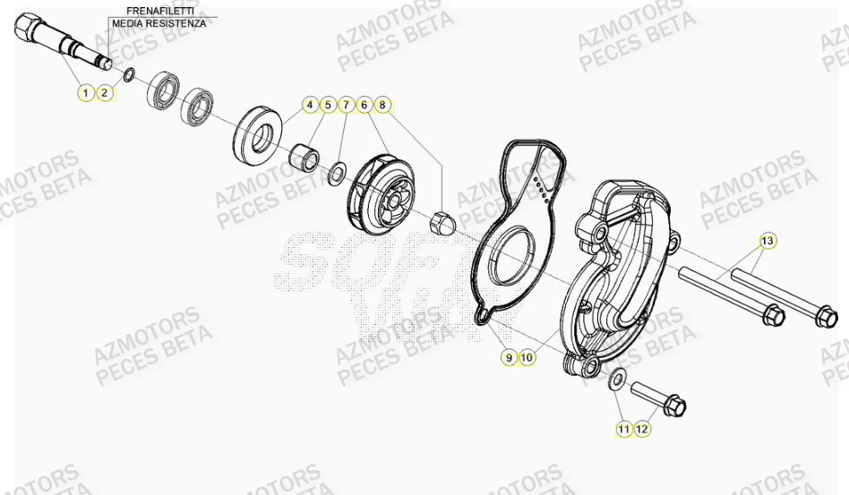 Pompe A Eau BETA Pièces BETA RR 4T RACING 430 - (2023)

