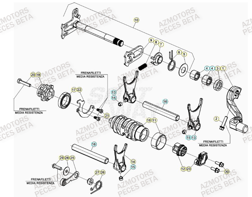 SELECTEUR_DE_VITESSES BETA Pièces Origine BETA RR 4T RACING 430 - (2023)