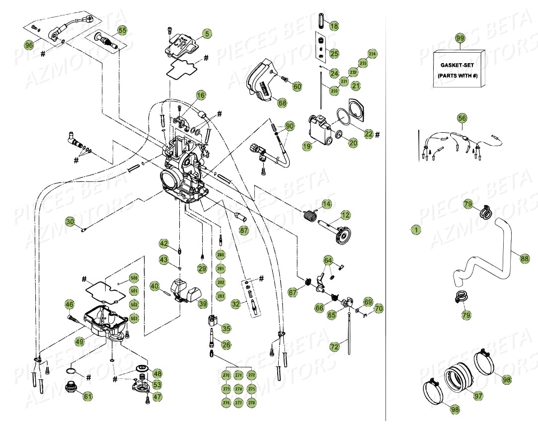 CARBURATEUR_RR_450 BETA Pièces BETA RR 4T 450CC - [2010]
