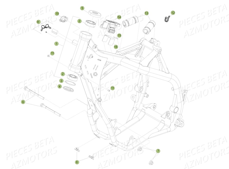 CHASSIS RR 450 pour RR 450 4T 2010