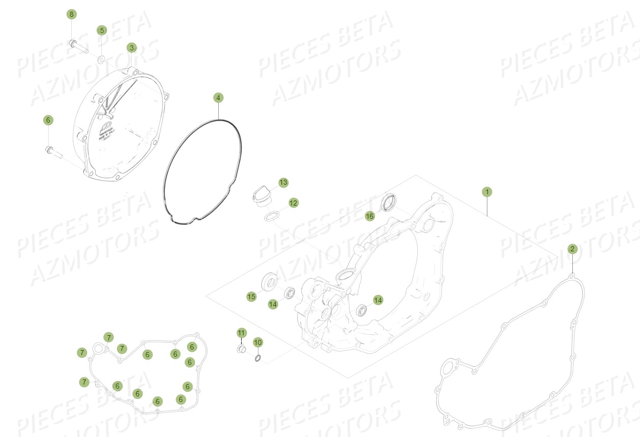 Couvercle D Embrayage BETA Pièces Beta RR 4T 450 Enduro - 2010