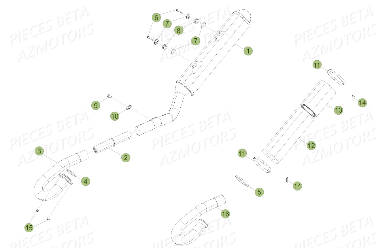 ECHAPPEMENT RR 450 BETA RR 450 4T 2010