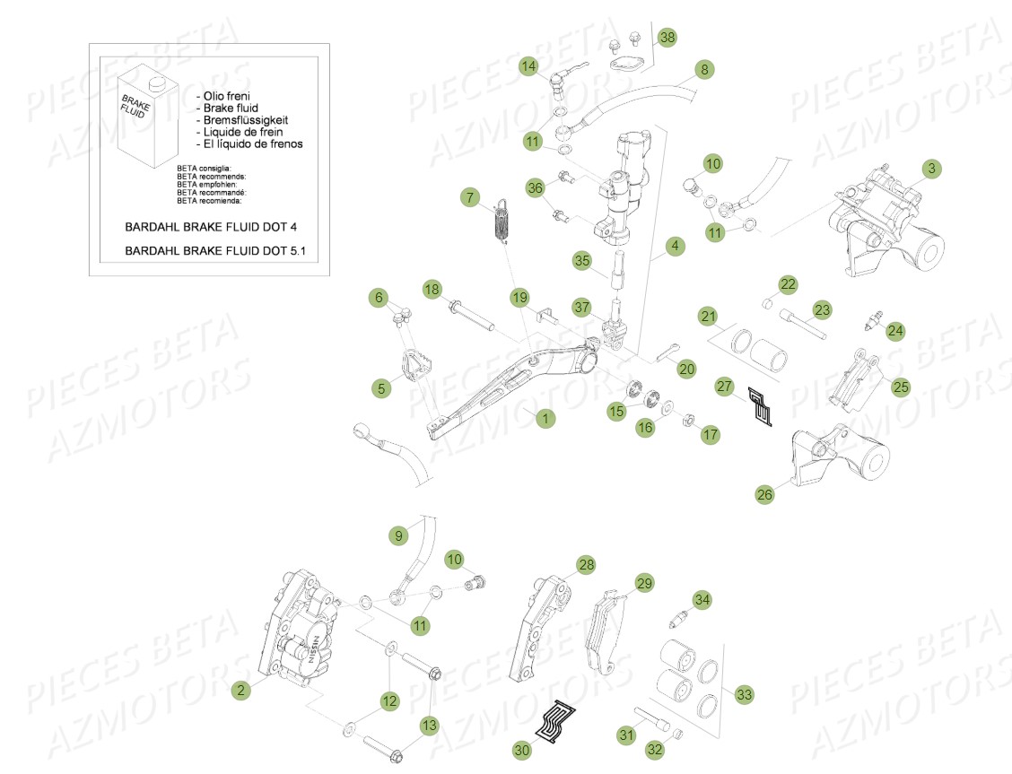 FREINS pour RR 450 4T 2010