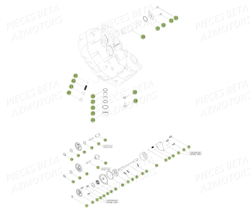 POMPE A HUILE pour RR 450 4T 2010