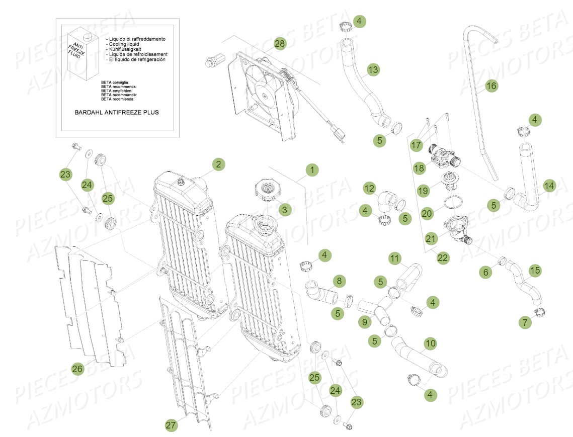 RADIATEUR pour RR 450 4T 2010