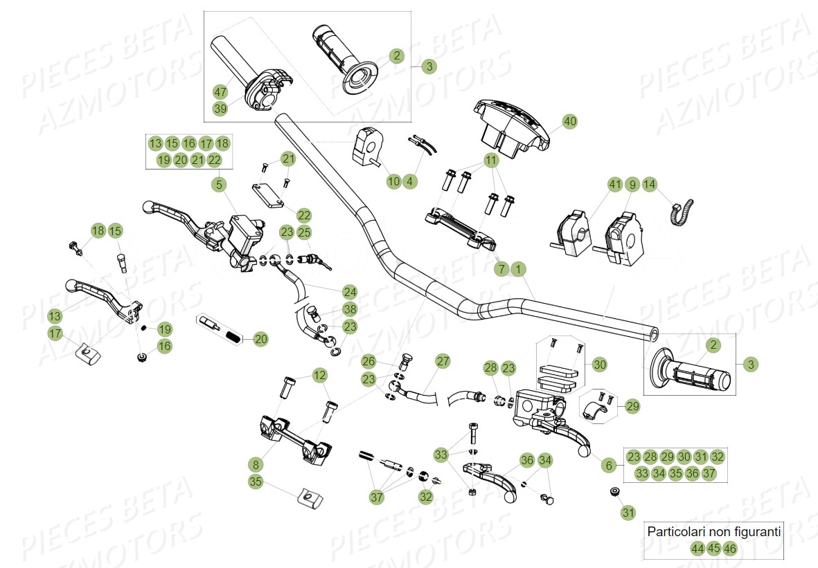 JEU PROTEGE-MAINS RR BETA pour GUIDON COMMANDES de RR 480 4T 2019