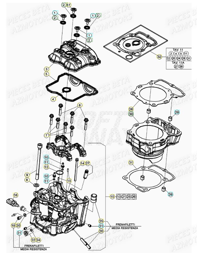 CYLINDRE CULASSE BETA RR 480 4T 2021