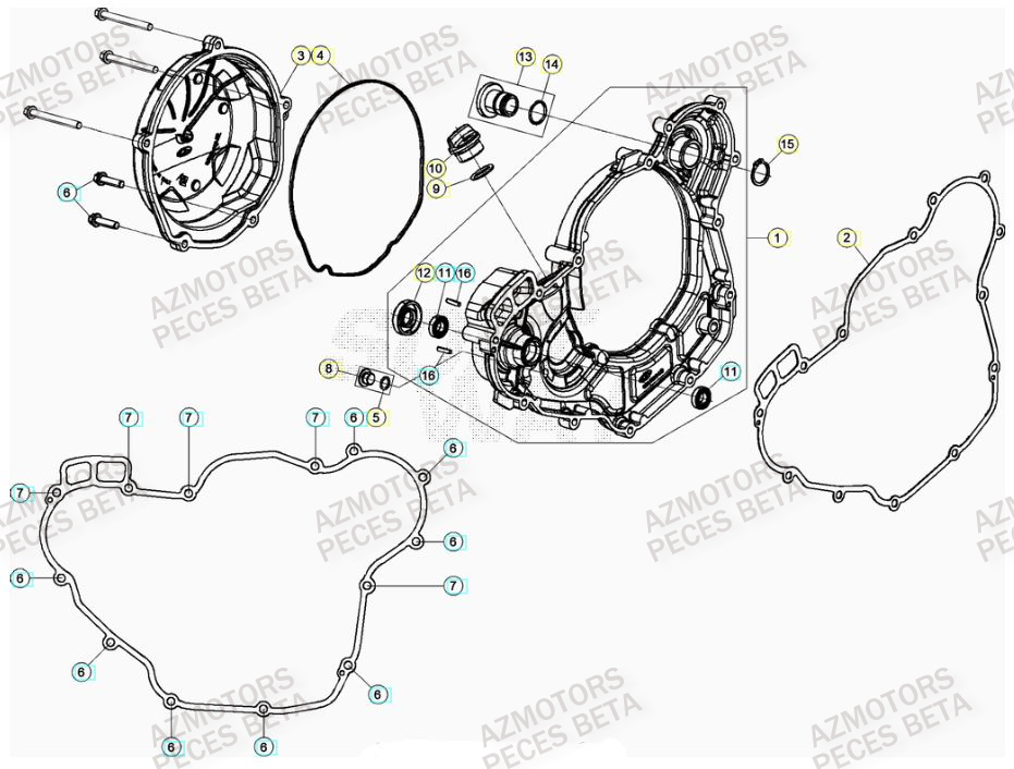 Couvercle Embrayage BETA Pièces Beta RR 4T 480 Enduro - (2022)