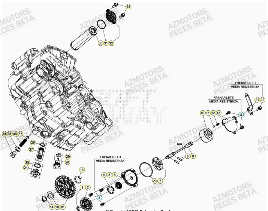 Pompe A Huile BETA Pièces Beta RR 4T 480 Enduro - (2022)