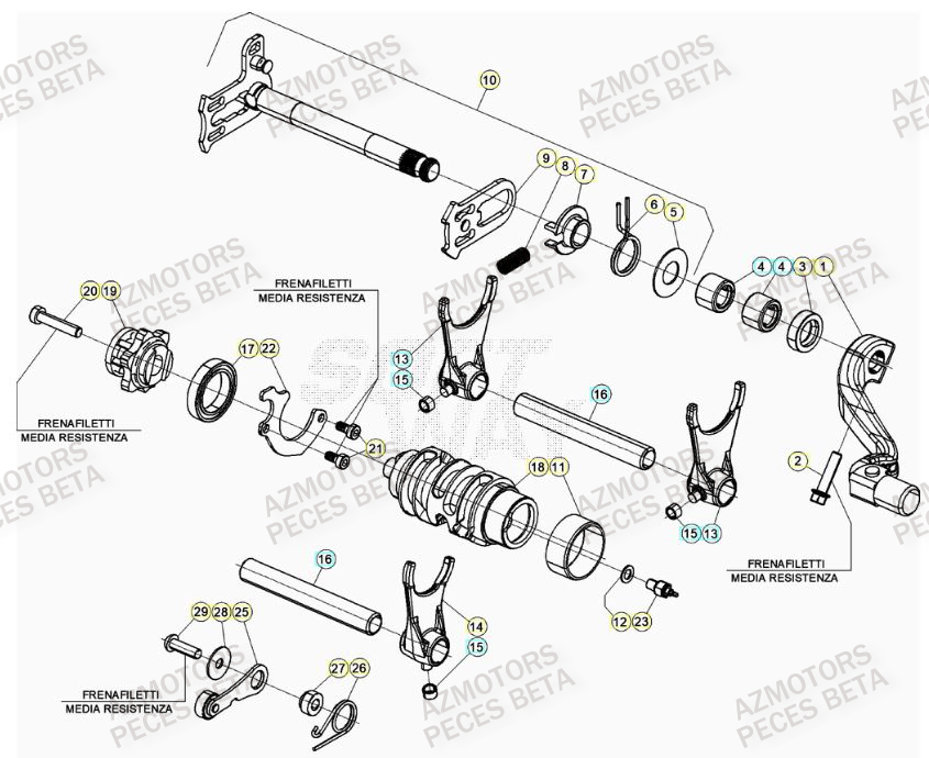 SELECTEUR_DE_VITESSES BETA Pièces Beta RR 4T 480 Enduro - (2022)