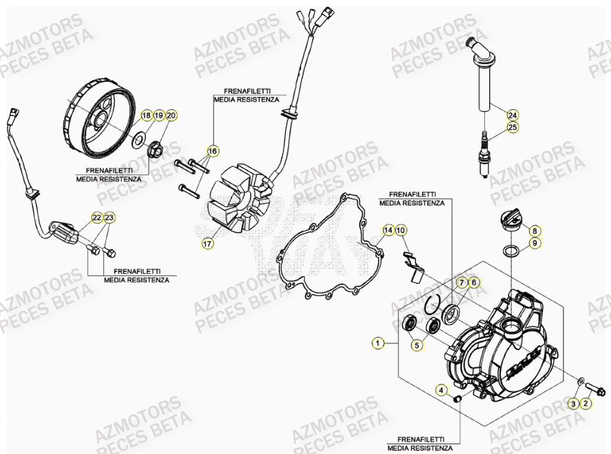 Allumage BETA Pièces Beta RR 4T 480 Enduro - (2023)