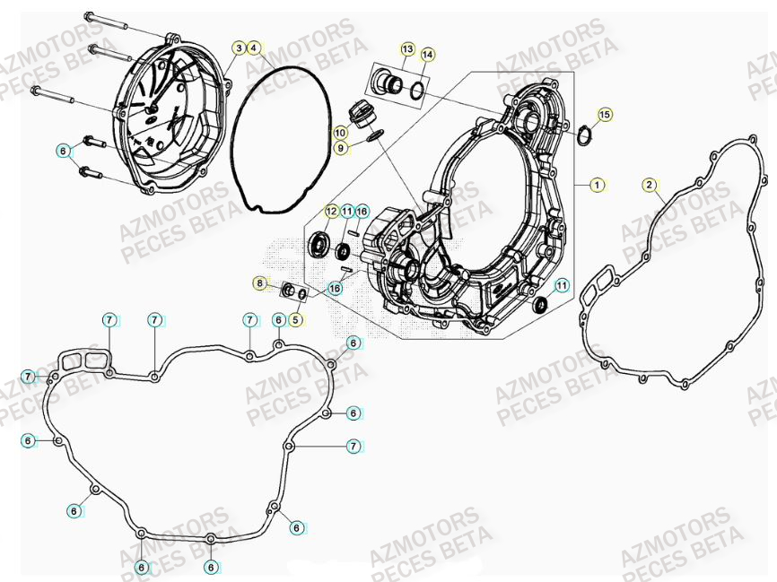 Couvercle Embrayage BETA Pièces Beta RR 4T 480 Enduro - (2023)