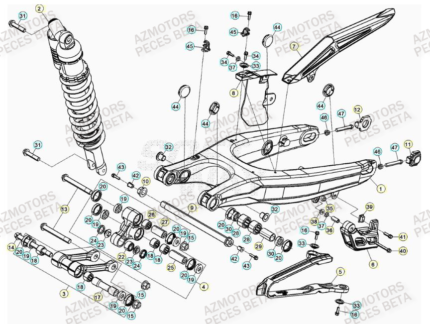 BRAS OSCILLANT pour RR 480 RACING 16