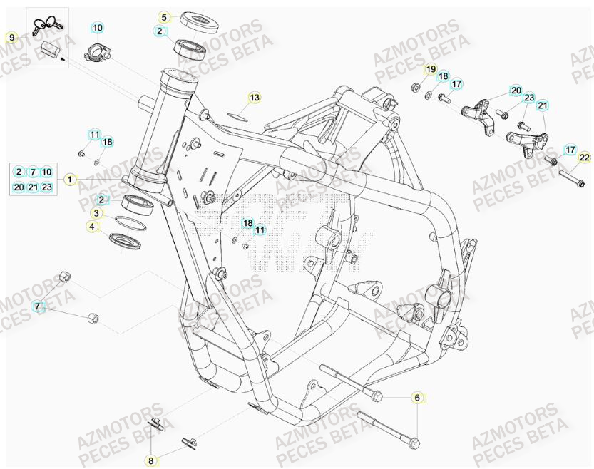 Chassis BETA Pièces BETA RR 4T 480 RACING - (2016)

