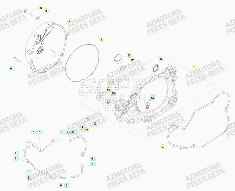 Couvercle Embrayage BETA Pièces BETA RR 4T 480 RACING - (2016)

