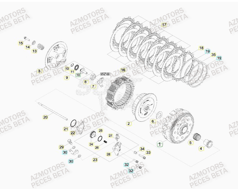 EMBRAYAGE BETA Pièces BETA RR 4T 430 RACING - (2016)