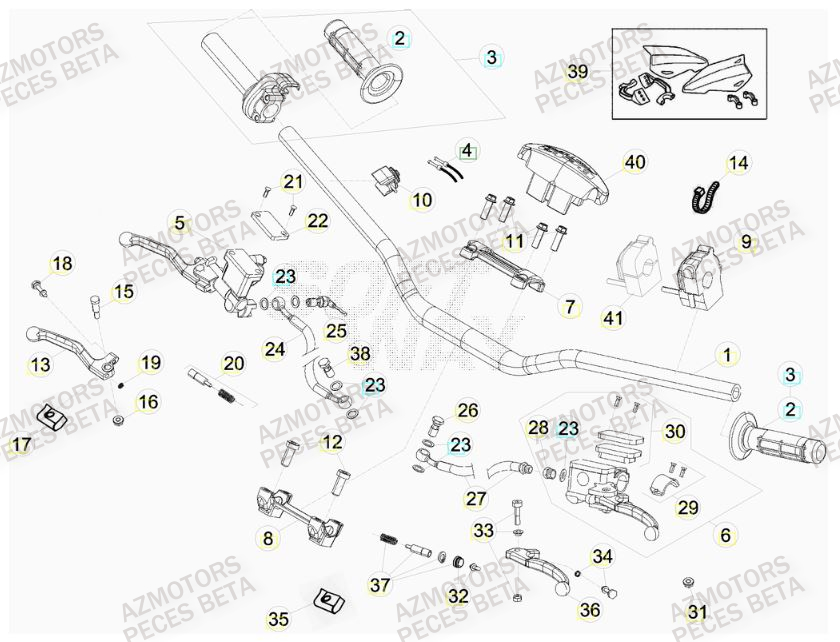 GUIDON BETA Pièces BETA RR 4T 430 RACING - (2016)