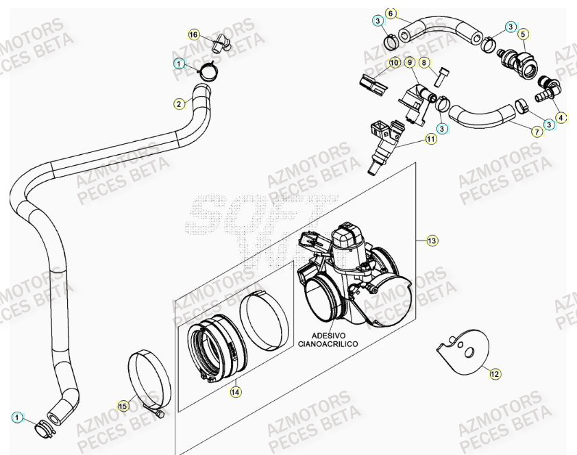 Injection BETA Pièces BETA RR 4T 480 RACING - (2016)

