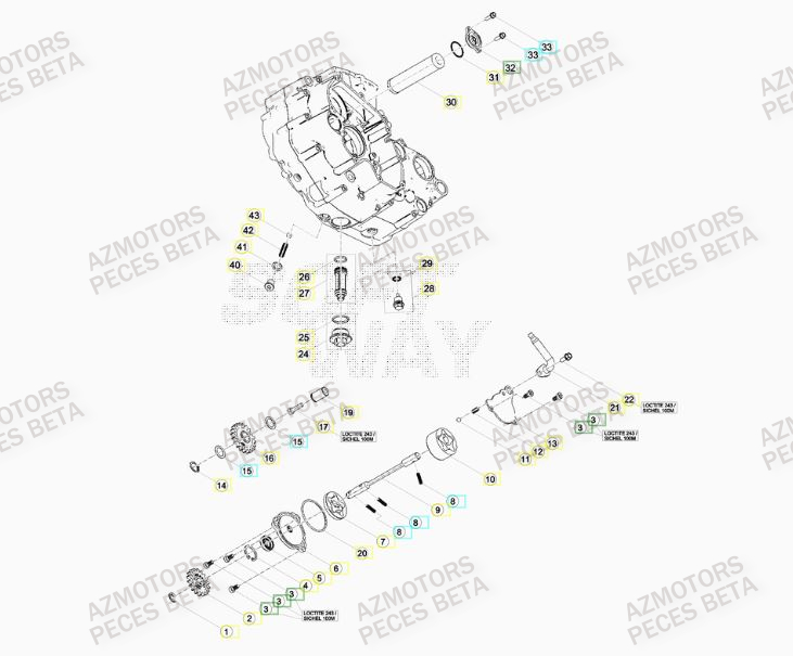 BOUCHON FILTRE HUILE BETA pour POMPE A HUILE de RR 480 RACING 16