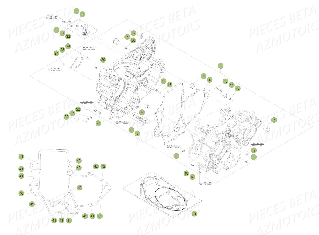 Carter Embrayage BETA Pièces BETA RR 4T RACING 480 - (2019)

