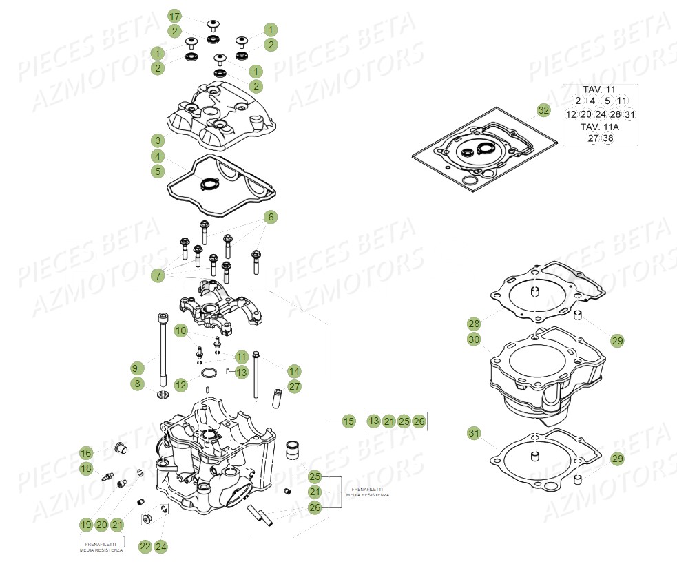 BOUCHON ARBRE COUVERCLE D EMBRAYAGE BETA pour CYLINDRE CULASSE de RR 480 RACING 19
