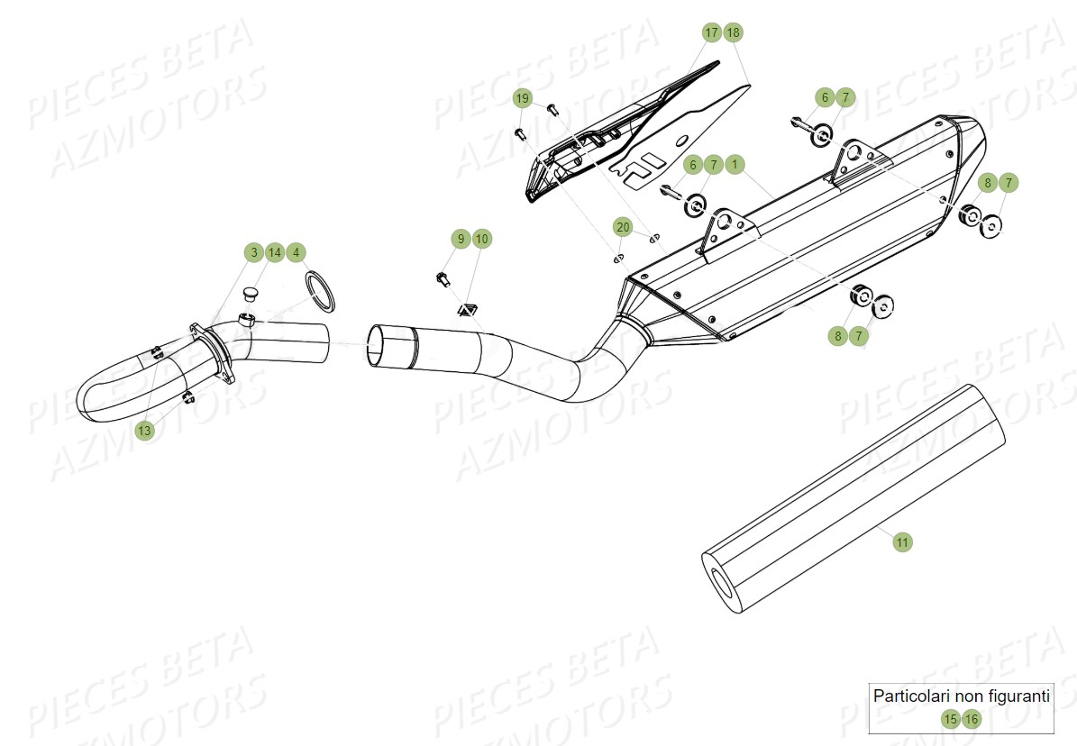 Echappement BETA Pièces BETA RR 4T RACING 480 - (2019)

