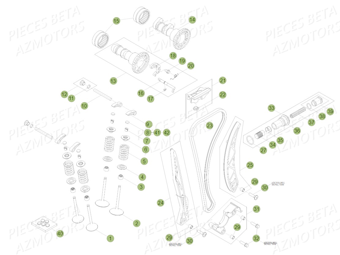 BOUCHON ARBRE COUVERCLE D EMBRAYAGE BETA pour SOUPAPES DISTRIBUTION ARBRE A CAMES de RR 480 RACING 19