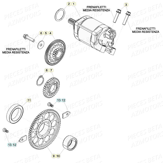 Demarreur BETA Pièces BETA RR 4T RACING 480 - (2020)

